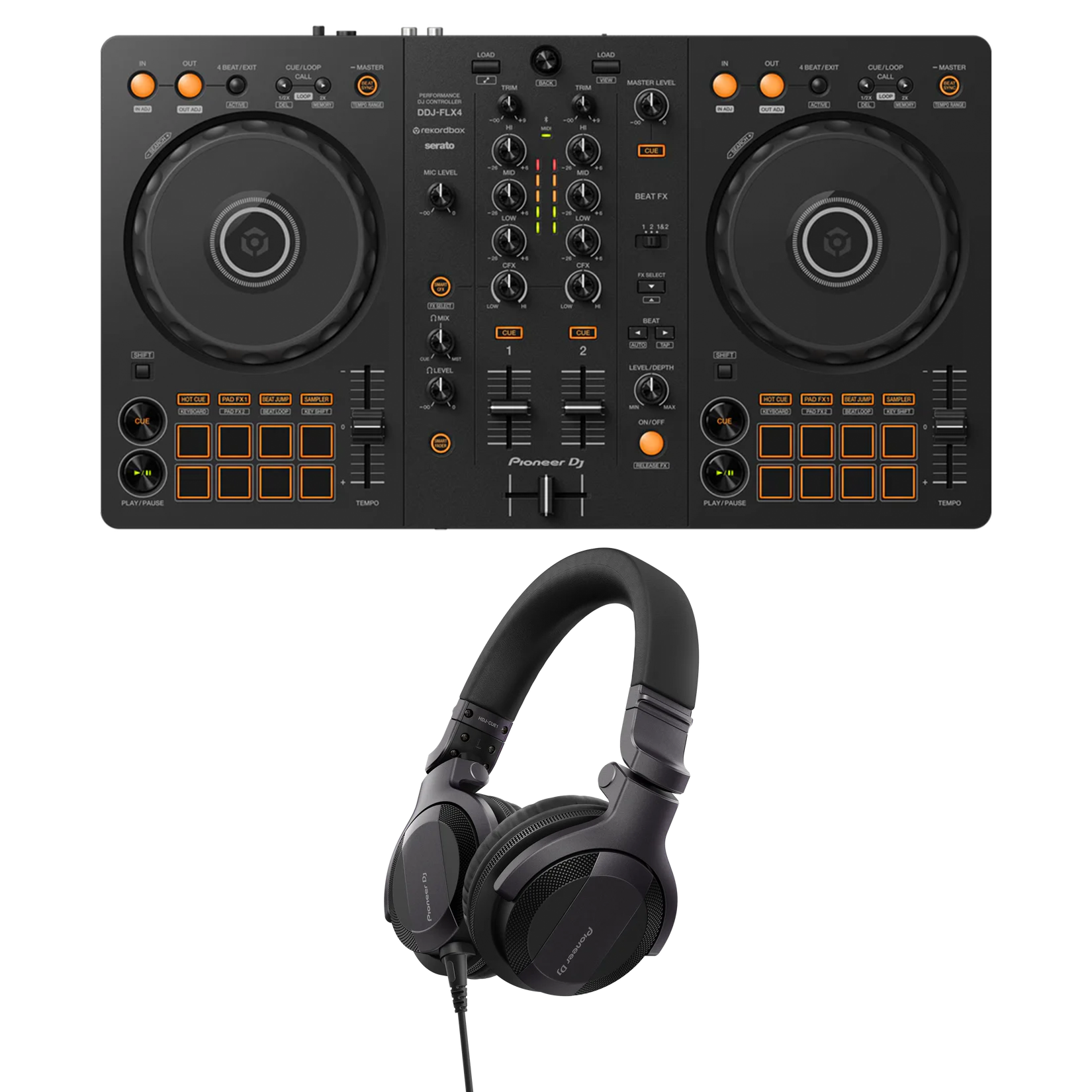 Pioneer DJ DDJ-FLX4 & HDJ-CUE1 セット DDJ-FLX4 + HDJ-CUE1 Bundle – Pioneer DJ Store