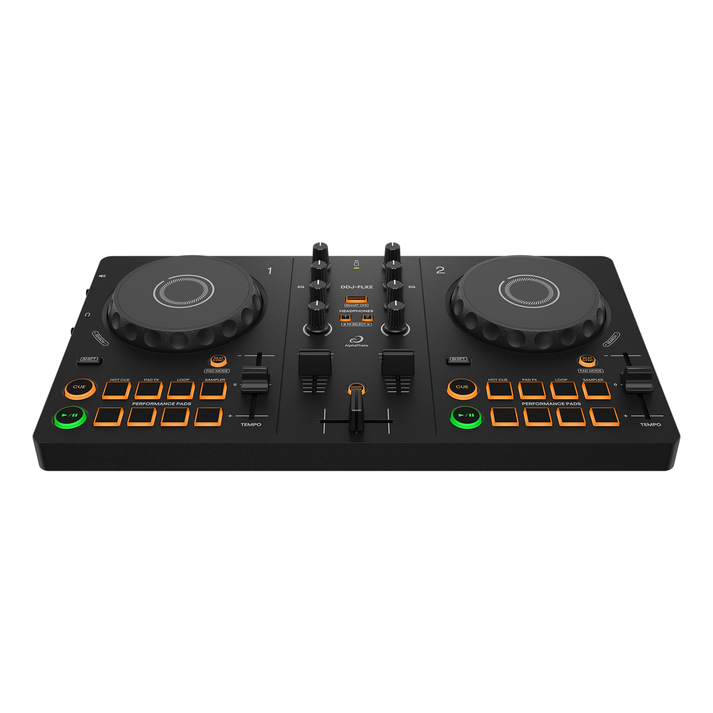 Pioneer DJ AlphaTheta DDJ-FLX2 + HDJ-CUE1 Bundle