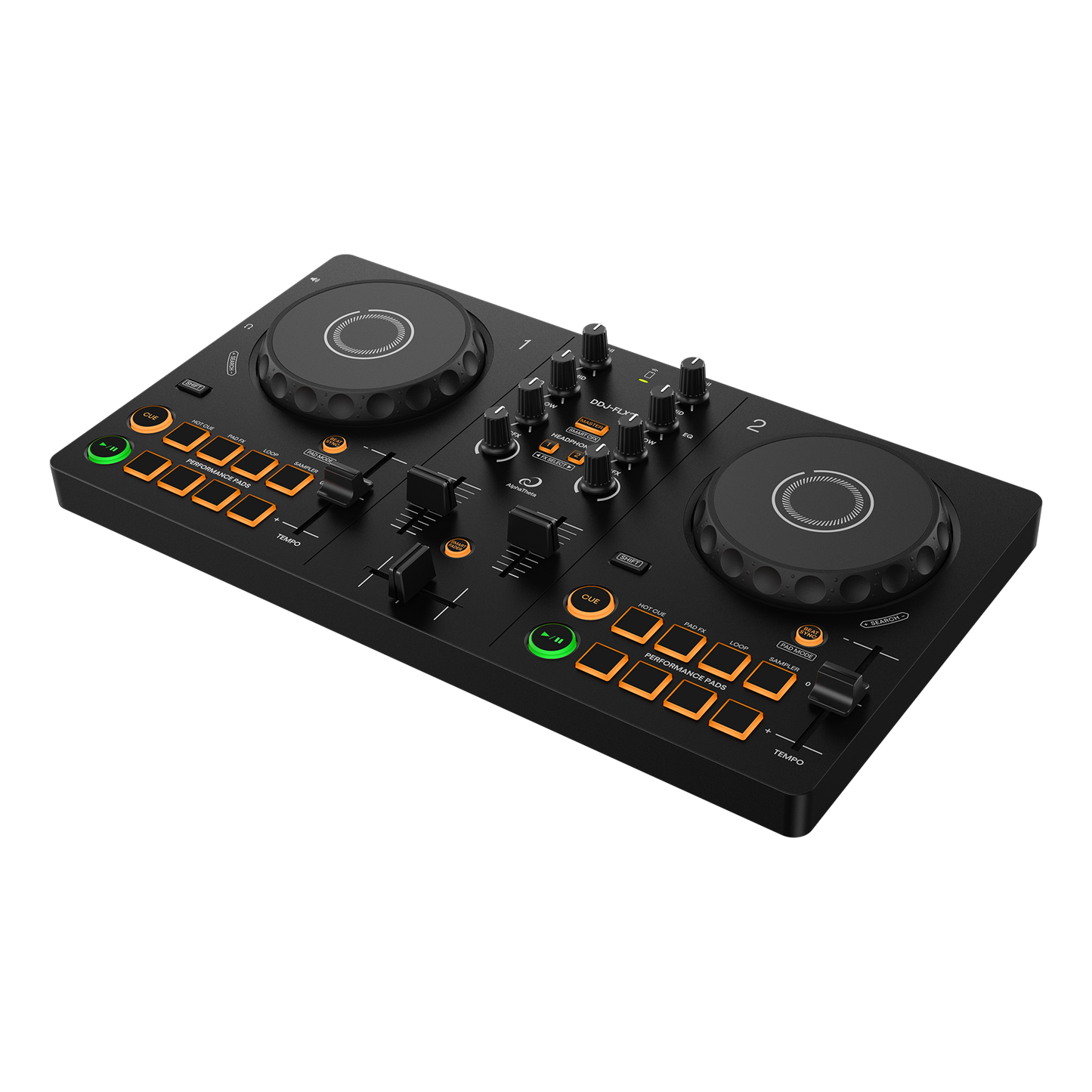 Pioneer DJ AlphaTheta DDJ-FLX2 + HDJ-CUE1 Bundle