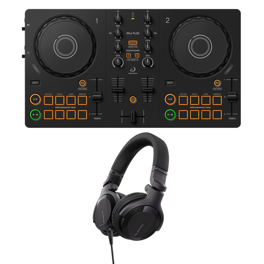 Pioneer DJ AlphaTheta DDJ-FLX2 + HDJ-CUE1 Bundle