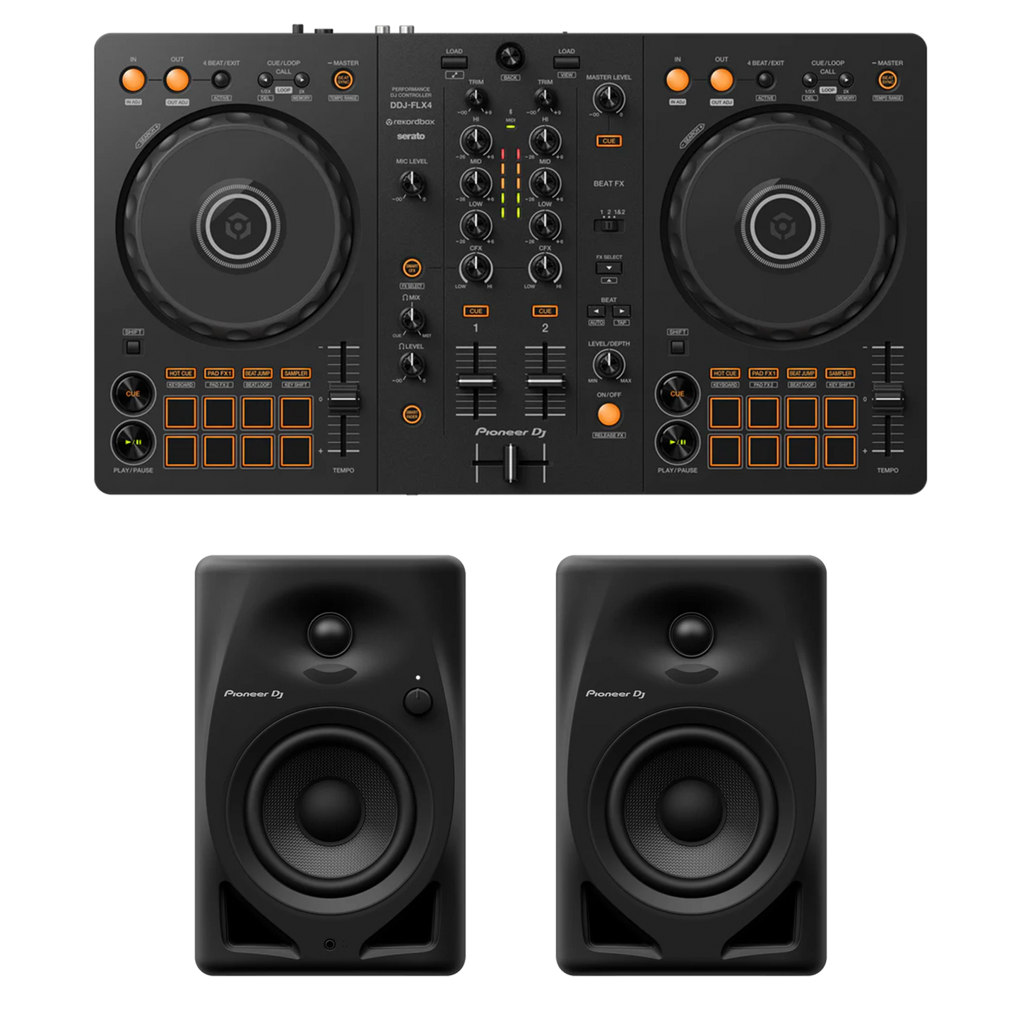 DDJ-FLX4 + DM Series Speaker Bundle
