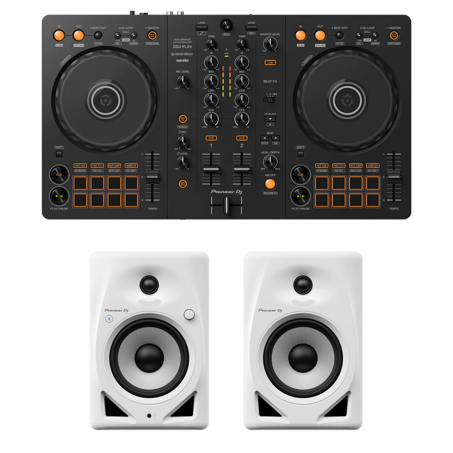 DDJ-FLX4 + DM Series Speaker Bundle