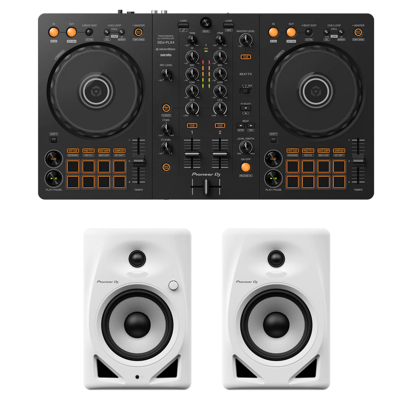 DDJ-FLX4 + DM Series Speaker Bundle