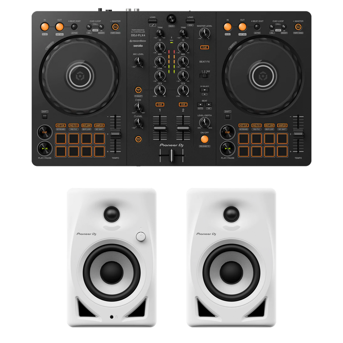 DDJ-FLX4 + DM Series Speaker Bundle