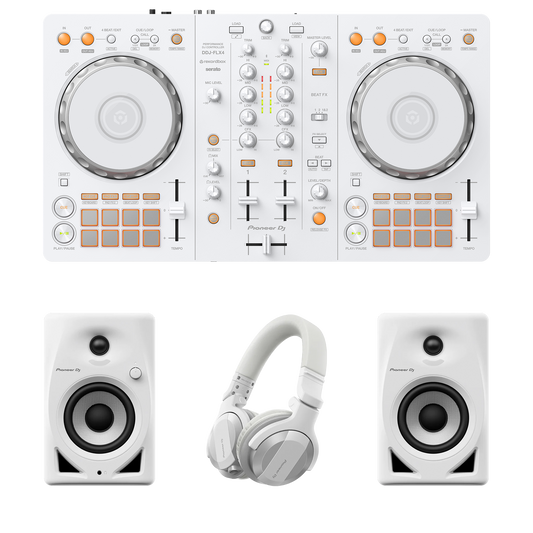 DDJ-FLX4-W + DM-40D-W + HDJ-CUE1BT-W Bundle