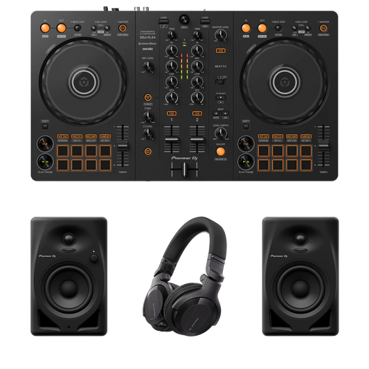 Pioneer DDJ-FLX4 & Sennheiser HD 25 セット Dj equipment Pioneer DJ DDJ-FLX4, sennheiser HD25, Pioneer DM50D