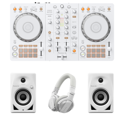DDJ-FLX4-W + DM-40D-W + HDJ-CUE1BT-W Bundle