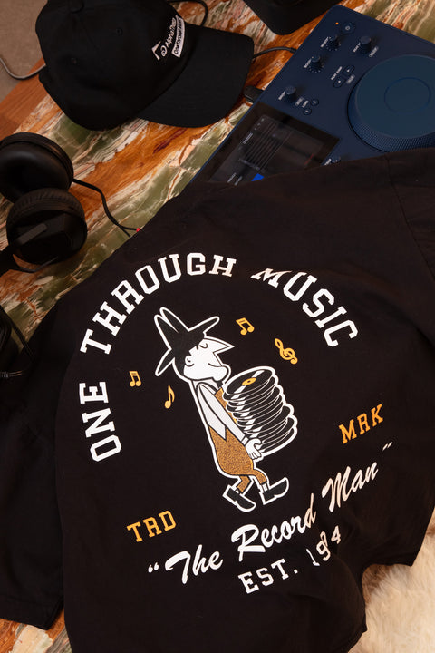 One Through Music Record Man Short-Sleeve Tee